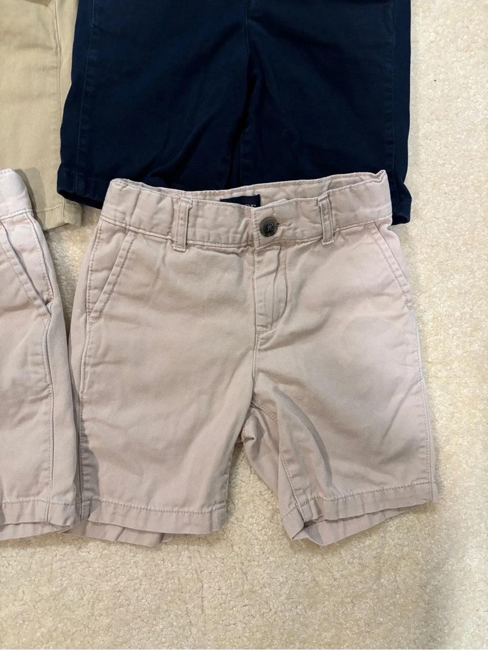 4 Pairs of Boys Chino Uniform Shorts Size 5/5T